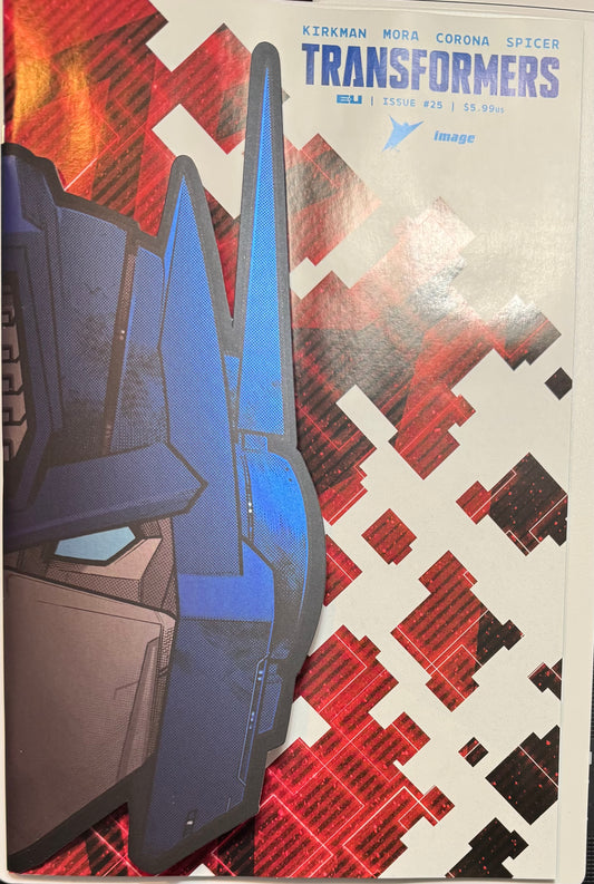 Transformers #25 Cover J John Amor & Andres Juarez Foil Die Cut Mask Foil Variant – Image Comics 2025