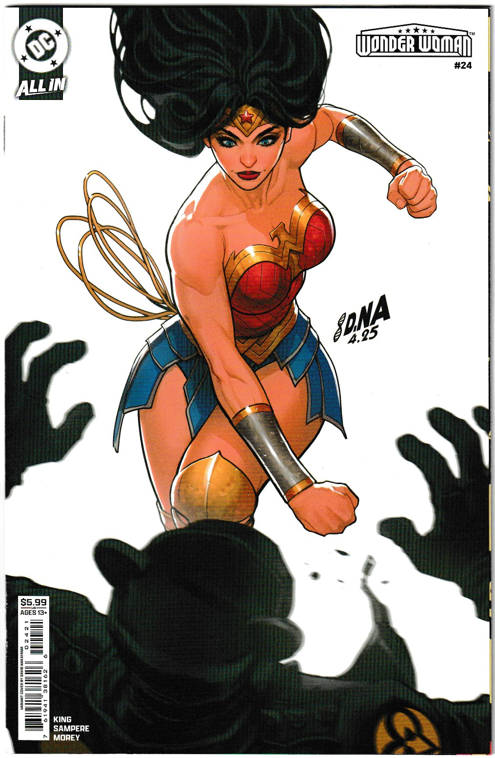 Wonder Woman #24 Cover B David Nakayama Card Stock Variant (DC Comics, 2025) (NM/NM+)
