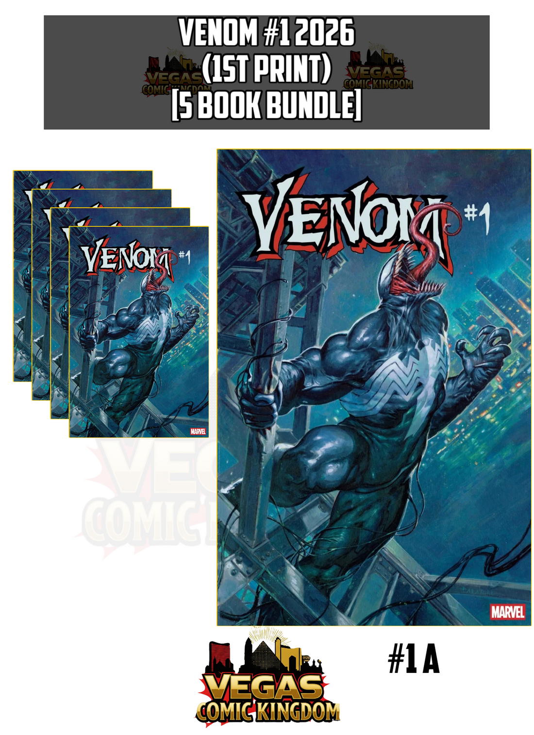 VENOM #1 x5 COVER A — 5 BOOK BUNDLE (1ST PRINT)!