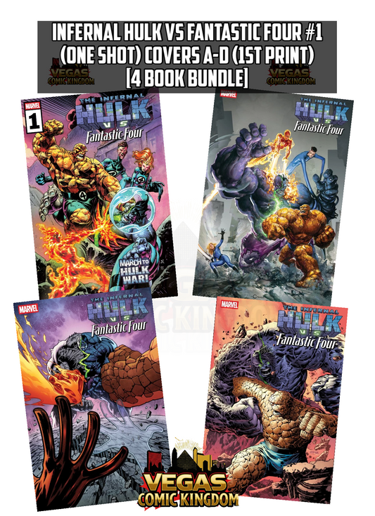 INFERNAL HULK VS FANTASTIC FOUR #1 — COVERS A–D 4 BOOK BUNDLE (1ST PRINT)!
