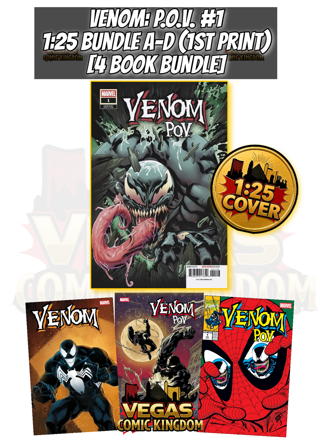VENOM: P.O.V. #1 1:25 BUNDLE A-D [4 BOOKS] — PRE-ORDER DISCOUNT ENDS MONDAY!