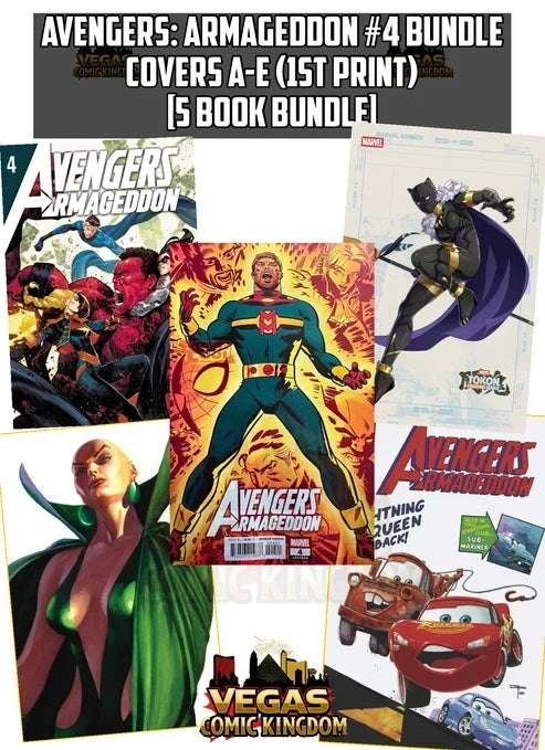 AVENGERS: ARMAGEDDON #4 — ALL COVERS A–E 5 BOOK BUNDLE (1ST PRINT)!