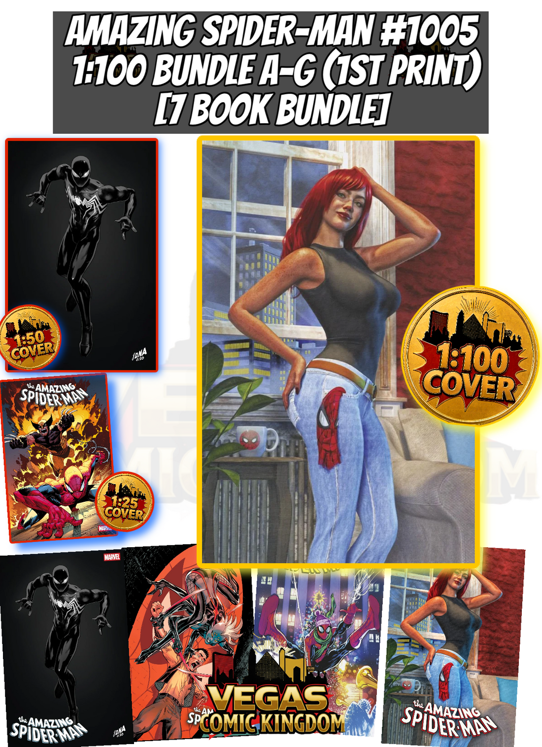 AMAZING SPIDER-MAN #1005 1:100 BUNDLE A-G 7 BOOKS — PRE-ORDER DISCOUNT ENDS MONDAY!