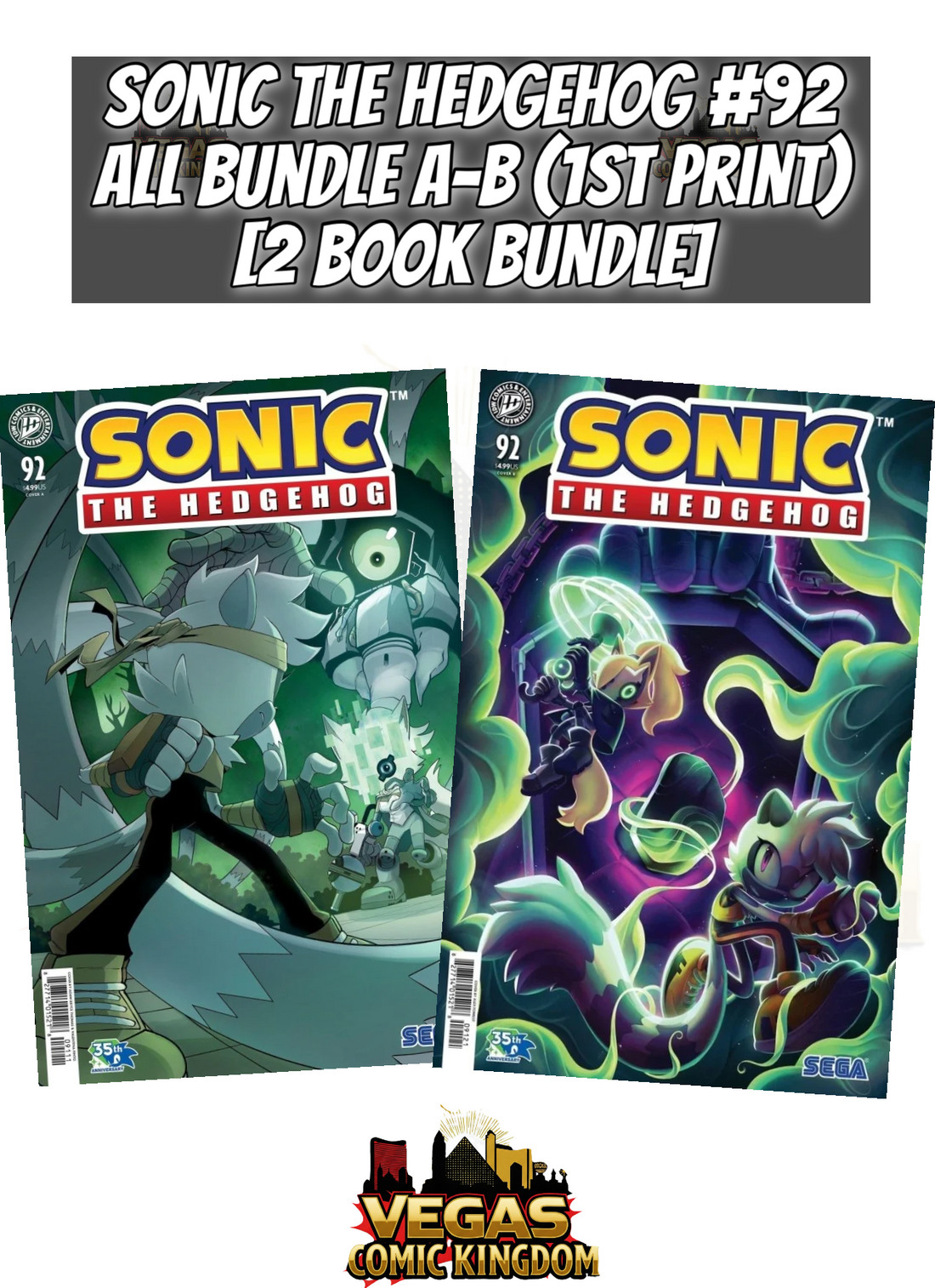 SONIC THE HEDGEHOG #92 ALL BUNDLE A-B [2 BOOK BUNDLE] — PRE-ORDER DISCOUNT ENDS MONDAY!