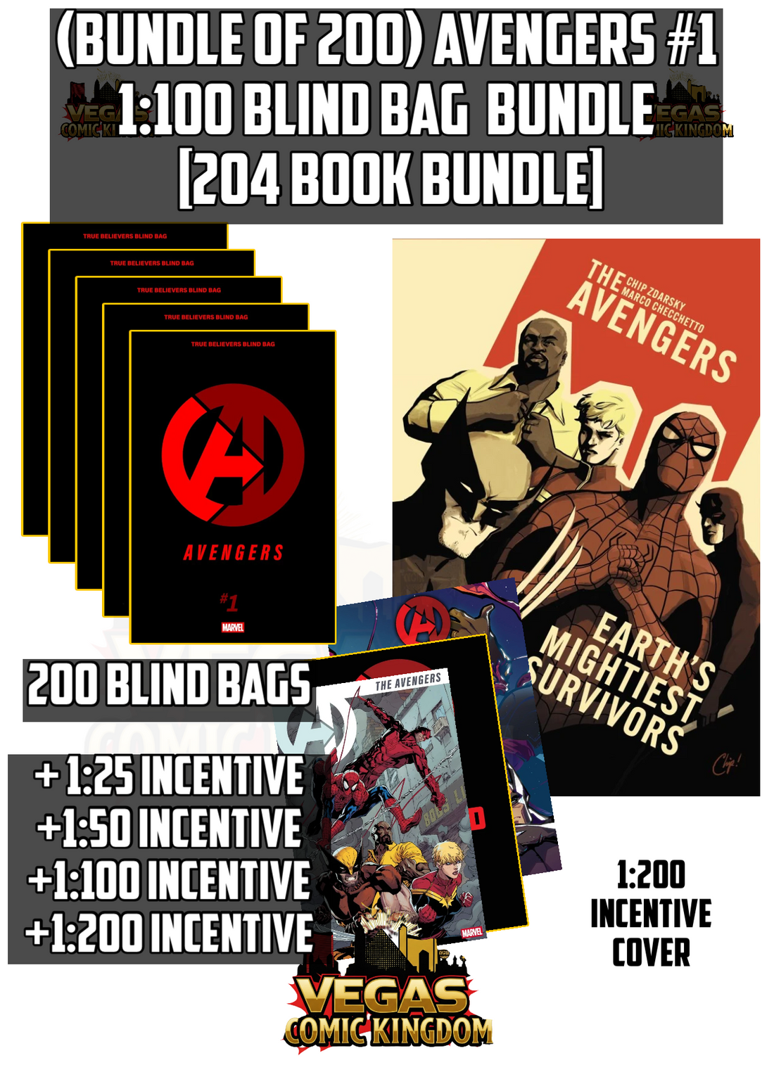 Avengers Assemble… in Blind Bags! Unlock Free Incentive Covers with Vegas Comics Bundles