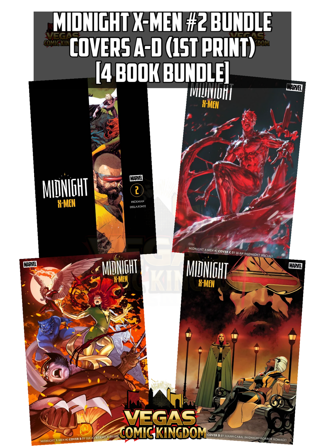 MIDNIGHT X-MEN #2 ALL COVERS A–D [4 BOOK BUNDLE] — 1ST PRINT! FOC 10/12/2026 | ON SALE 11/18/2026