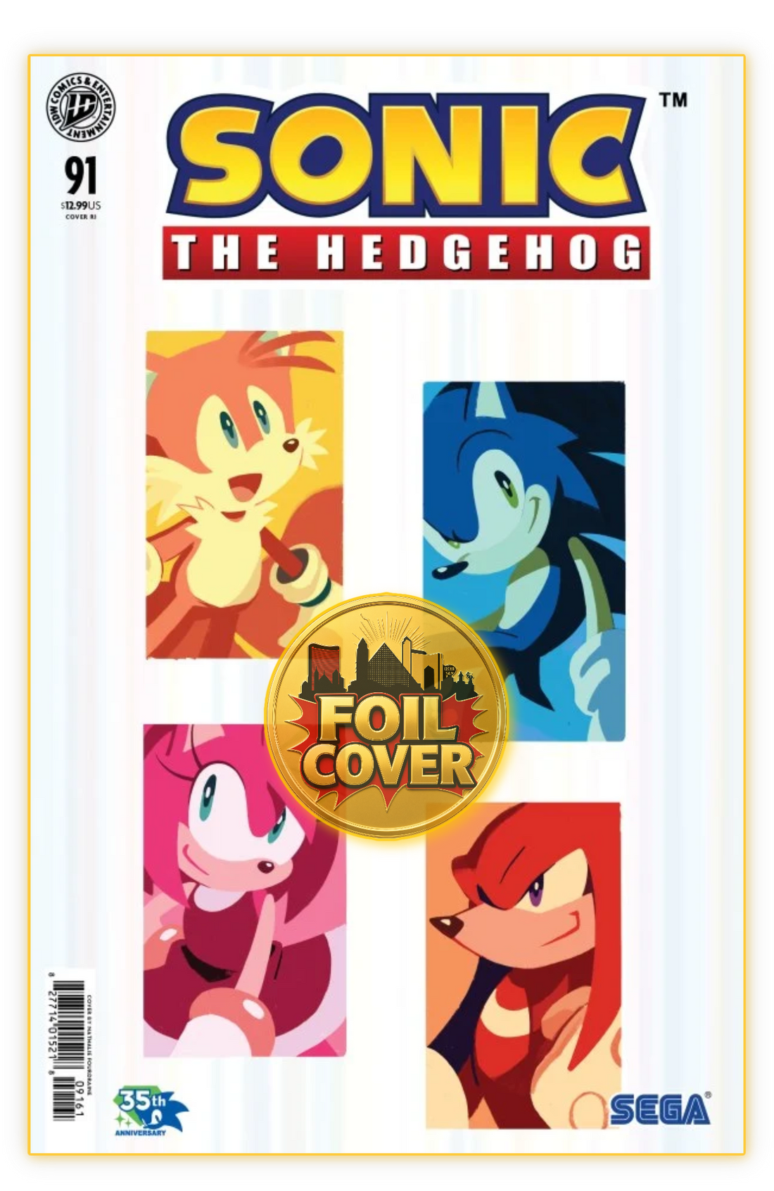 SONIC THE HEDGEHOG #91 COVER F 1:10 BY NATHALIE FOURDRAINE FOIL — AVAILABLE NOW AT VEGAS COMICS