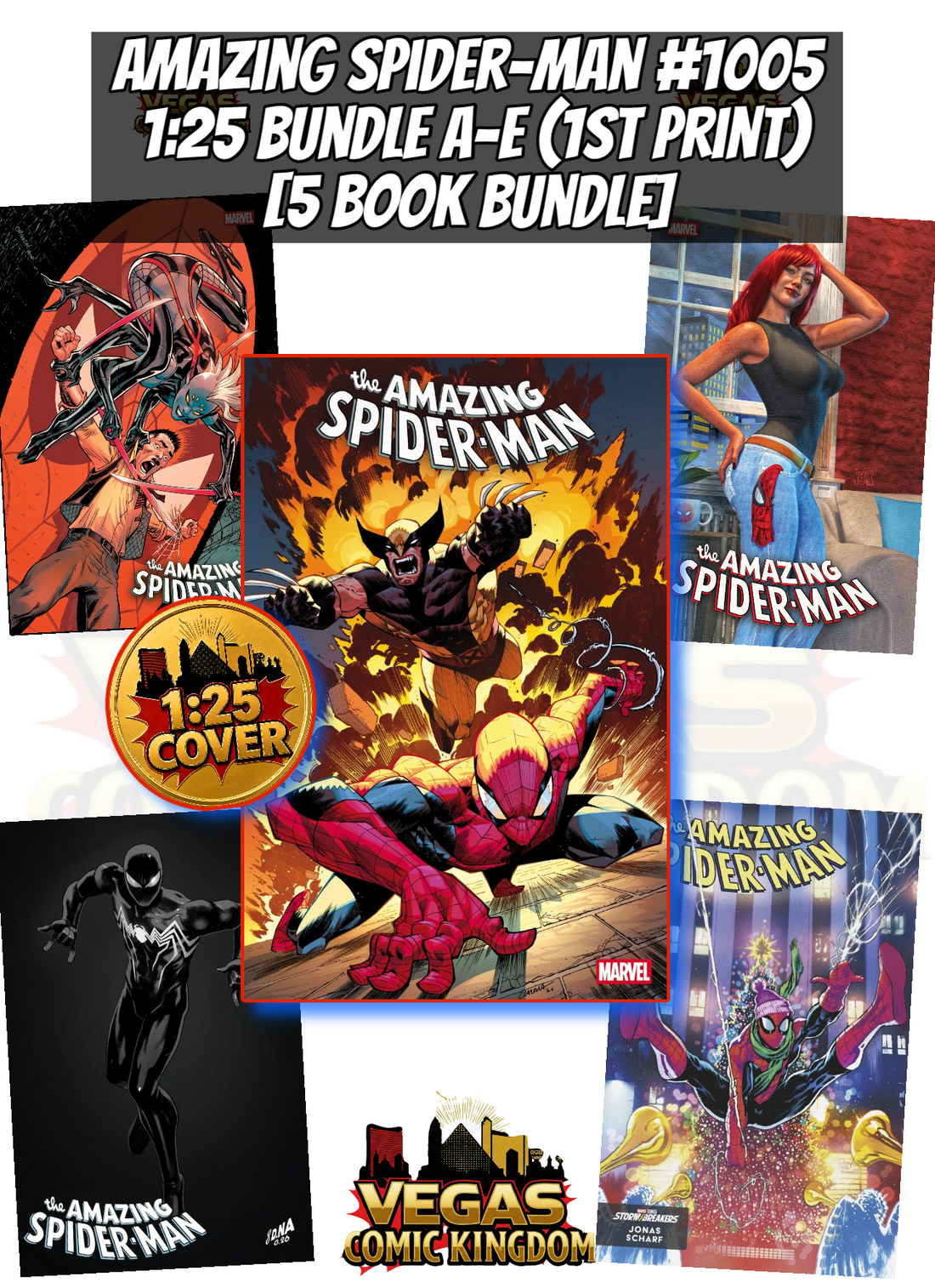 AMAZING SPIDER-MAN #1005 1:25 BUNDLE A-E 5 BOOKS — PRE-ORDER DISCOUNT ENDS MONDAY!