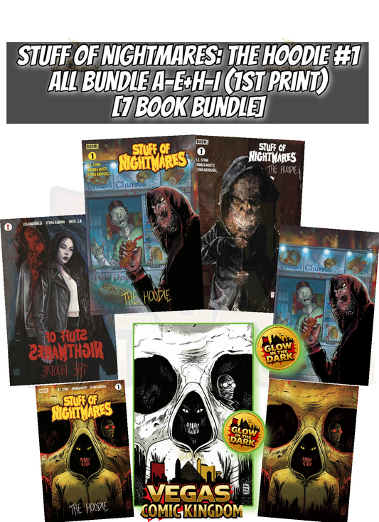 STUFF OF NIGHTMARES: THE HOODIE #1 ALL BUNDLE A-E+H-I [7 BOOK BUNDLE] — PRE-ORDER DISCOUNT ENDS MONDAY!