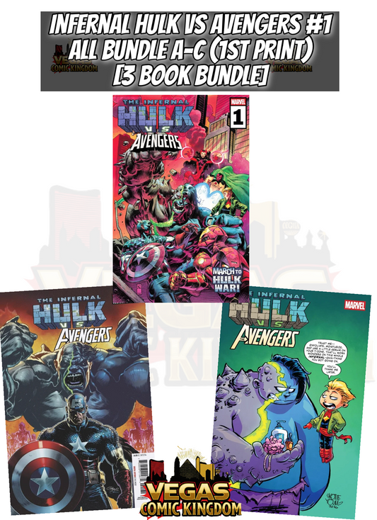 INFERNAL HULK VS AVENGERS #1 ALL BUNDLE A-C [3 BOOKS] — PRE-ORDER DISCOUNT ENDS MONDAY!