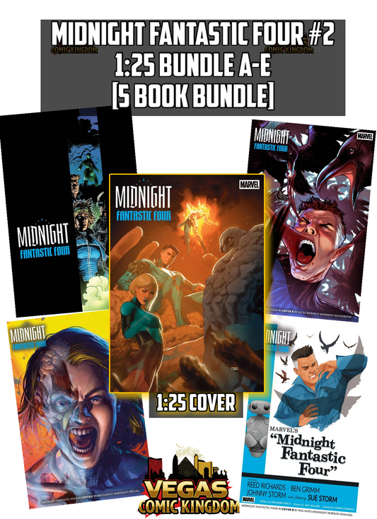 MIDNIGHT FANTASTIC FOUR #2 1:25 BUNDLE A-E [5 BOOK BUNDLE] — FOC 10/12/2026, ON SALE 11/18/2026!