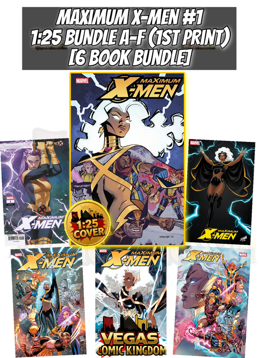 MAXIMUM X-MEN #1 1:25 BUNDLE A-F [6 BOOKS] — PRE-ORDER DISCOUNT ENDS MONDAY!