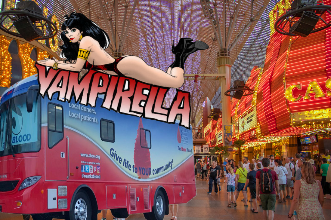 The Daily Drop: Vampirella Hosts Blood Drive on Fremont Street- Local Celebs Show Support