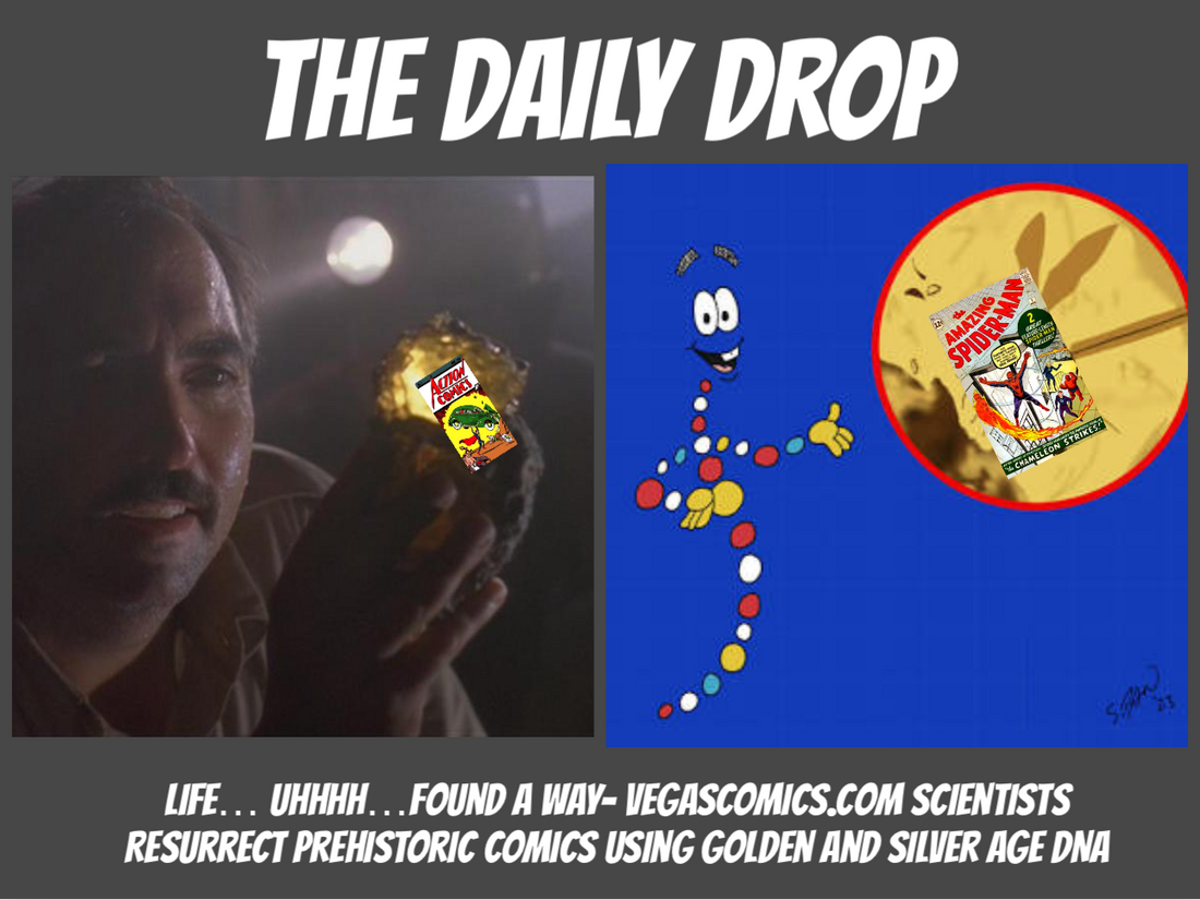 The Daily Drop: VegasComics.com Scientists Resurrect Prehistoric Comics Using Golden and Silver Age DNA