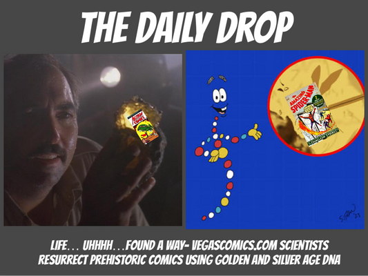 The Daily Drop: VegasComics.com Scientists Resurrect Prehistoric Comics Using Golden and Silver Age DNA
