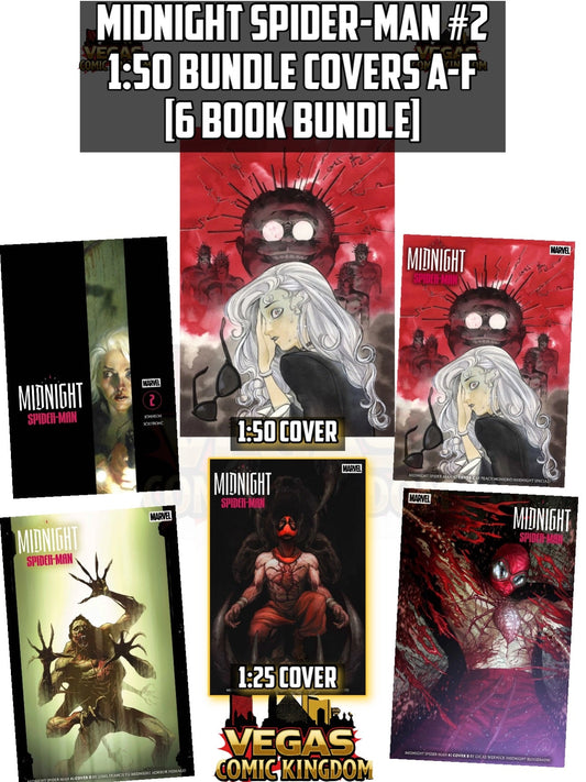 MIDNIGHT SPIDER-MAN #2 1:50 BUNDLE A-F [6 BOOK BUNDLE] — FOC 10/12/2026, ON SALE 11/18/2026!