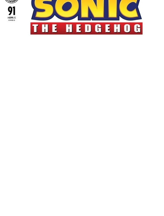 SONIC THE HEDGEHOG #91 COVER D BLANK SKETCH — AVAILABLE NOW AT VEGAS COMICS