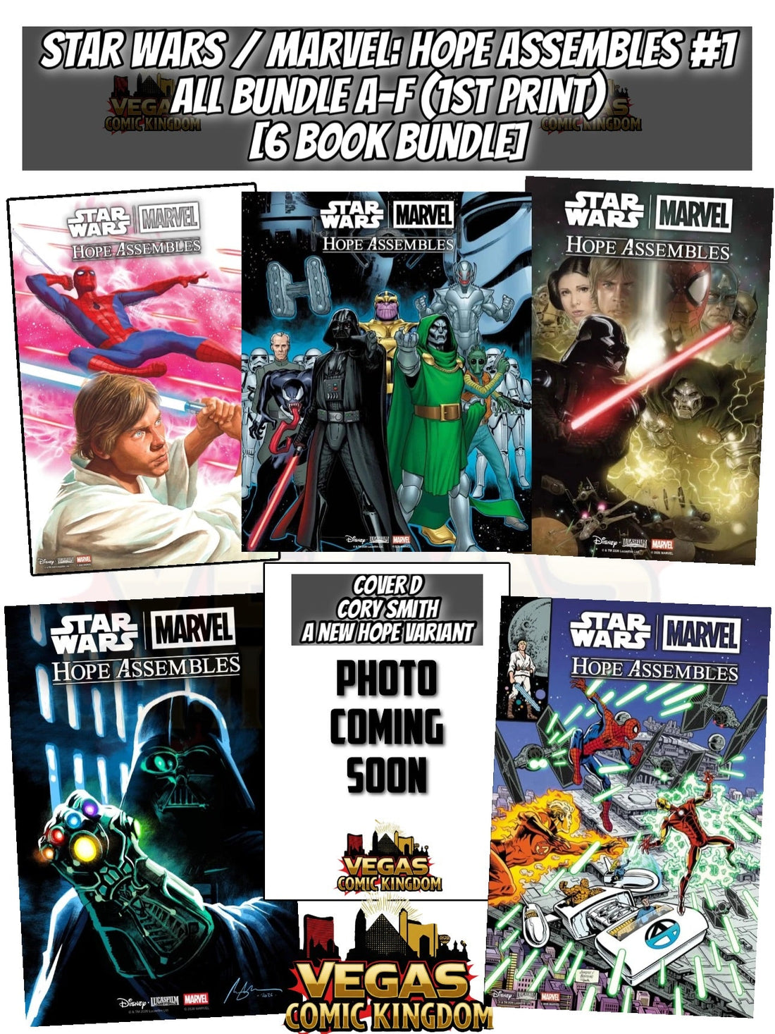 STAR WARS / MARVEL: HOPE ASSEMBLES #1 ALL BUNDLE A-F [6 BOOKS]