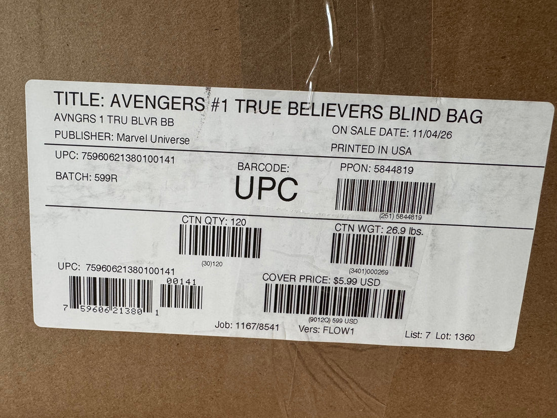 AVENGERS #1 X120 BAGS 1 UN-OPENED DISTRIBUTOR BOX OF 120 WITH SHIPPING — AVAILABLE NOW AT VEGAS COMICS
