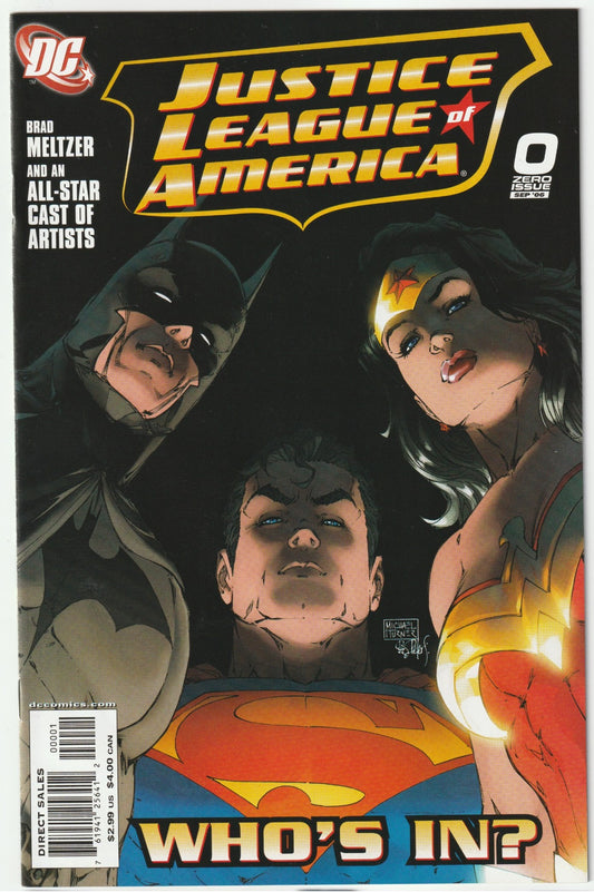 Unlock a piece of DC Comics history with Justice League of America (2006) #0, a must-have issue for collectors and investors alike! Launched in July 2006, this zero issue marks the triumphant relaunch of the iconic JLA series under the creative vision of superstar writer Brad Meltzer and a roster of legendary artists, including Ed Benes and George Pérez. Featuring the return of DC’s “Big Three”—Superman, Batman, and Wonder Woman—this issue sets the stage for a new era of the Justice League.