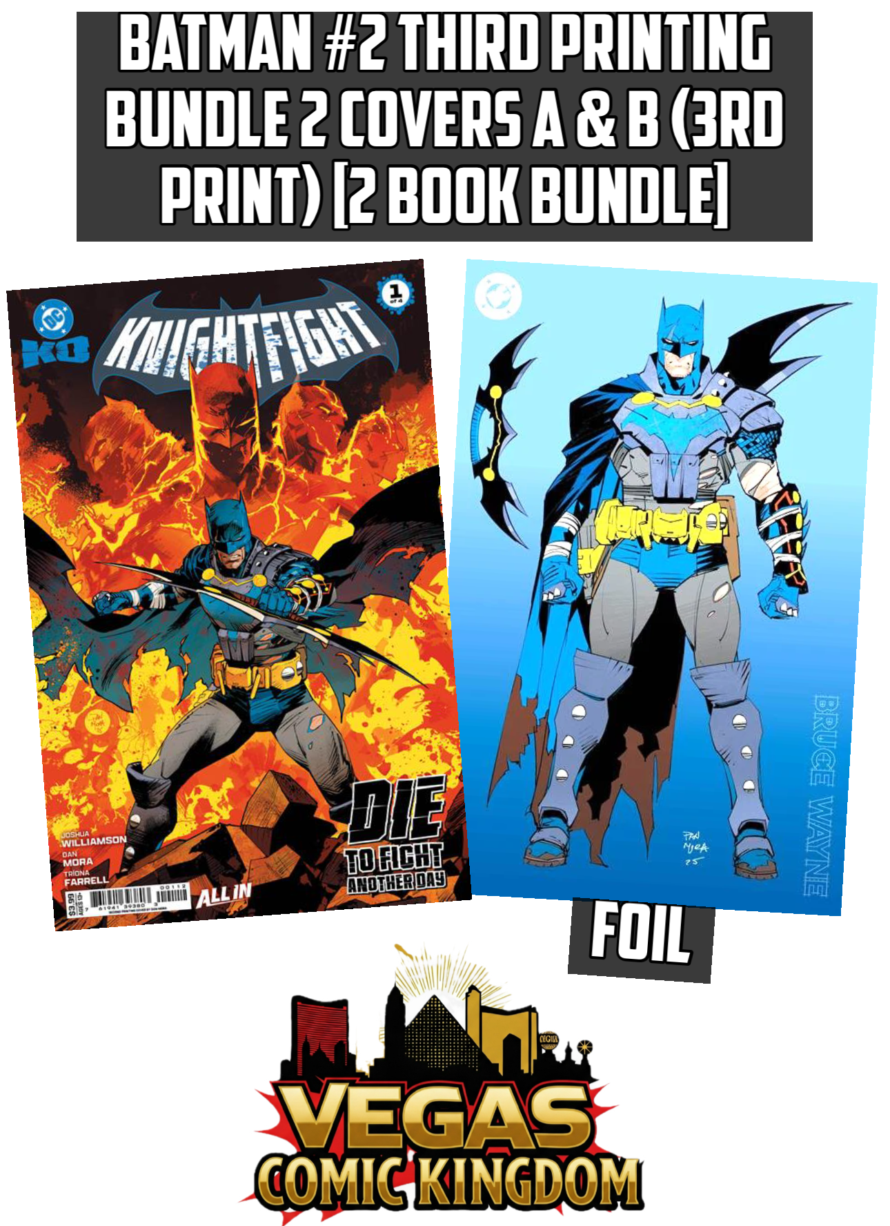 DC K.O. KNIGHTFIGHT #1 (OF 4) Second Printing Bundle 2 Covers A & B (2nd Print) [2 Book Bundle]