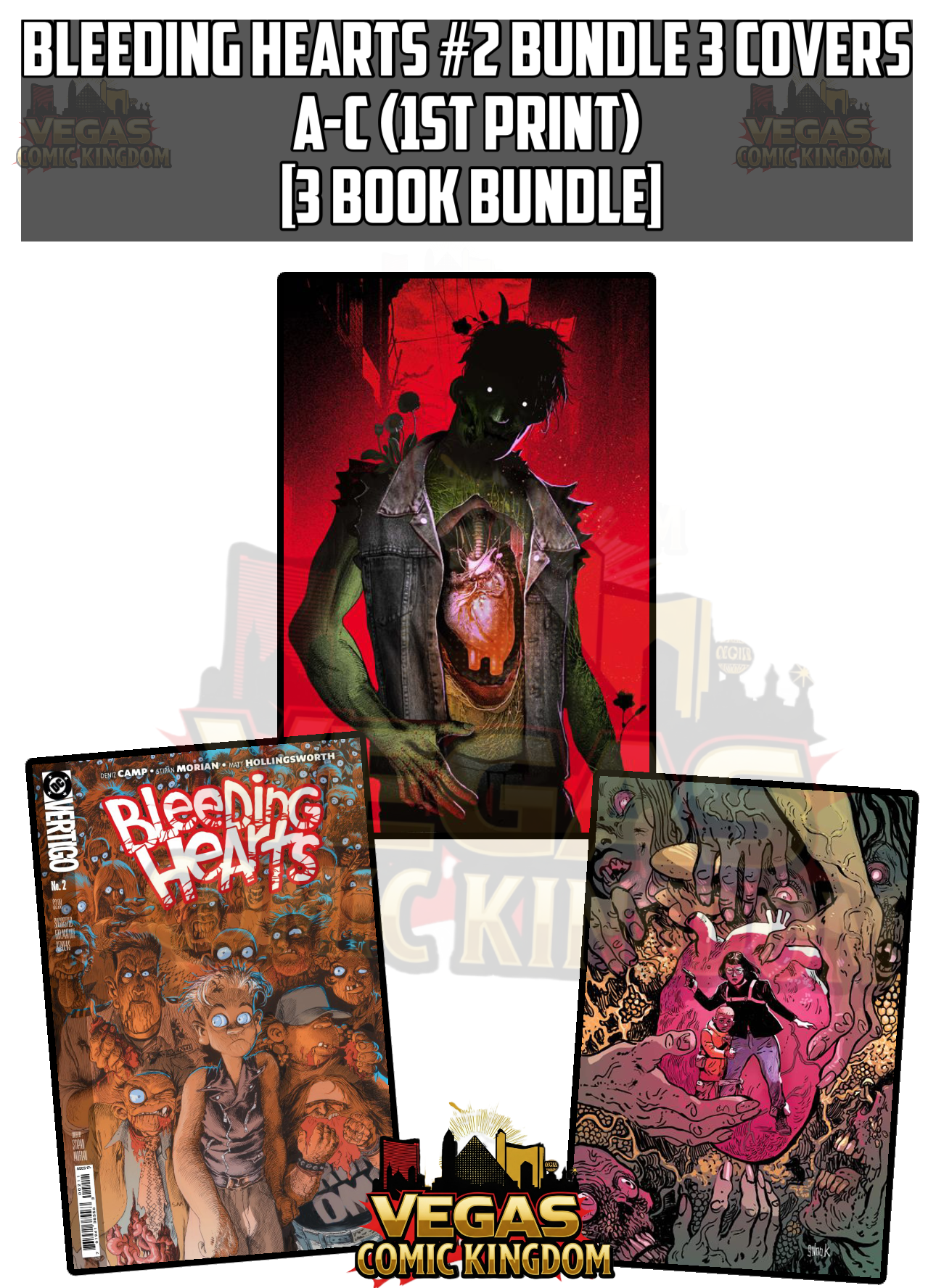BLEEDING HEARTS #2 Bundle 3 Covers A-C (1st Print) [3 Book Bundle]