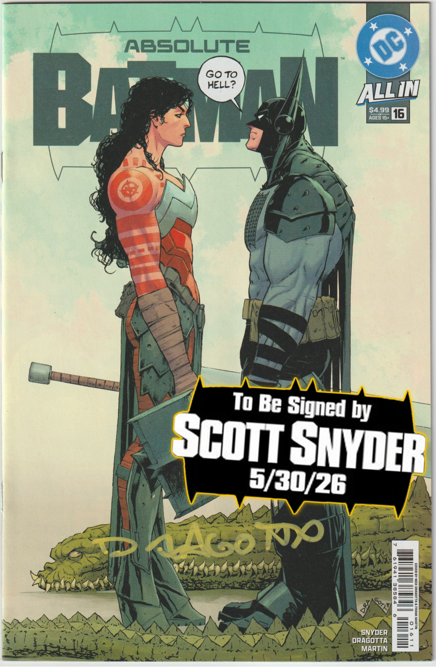 ABSOLUTE BATMAN #16 (1st Print & More) [SIGNED BY SCOTT SNYDER & NICK DRAGOTTA]