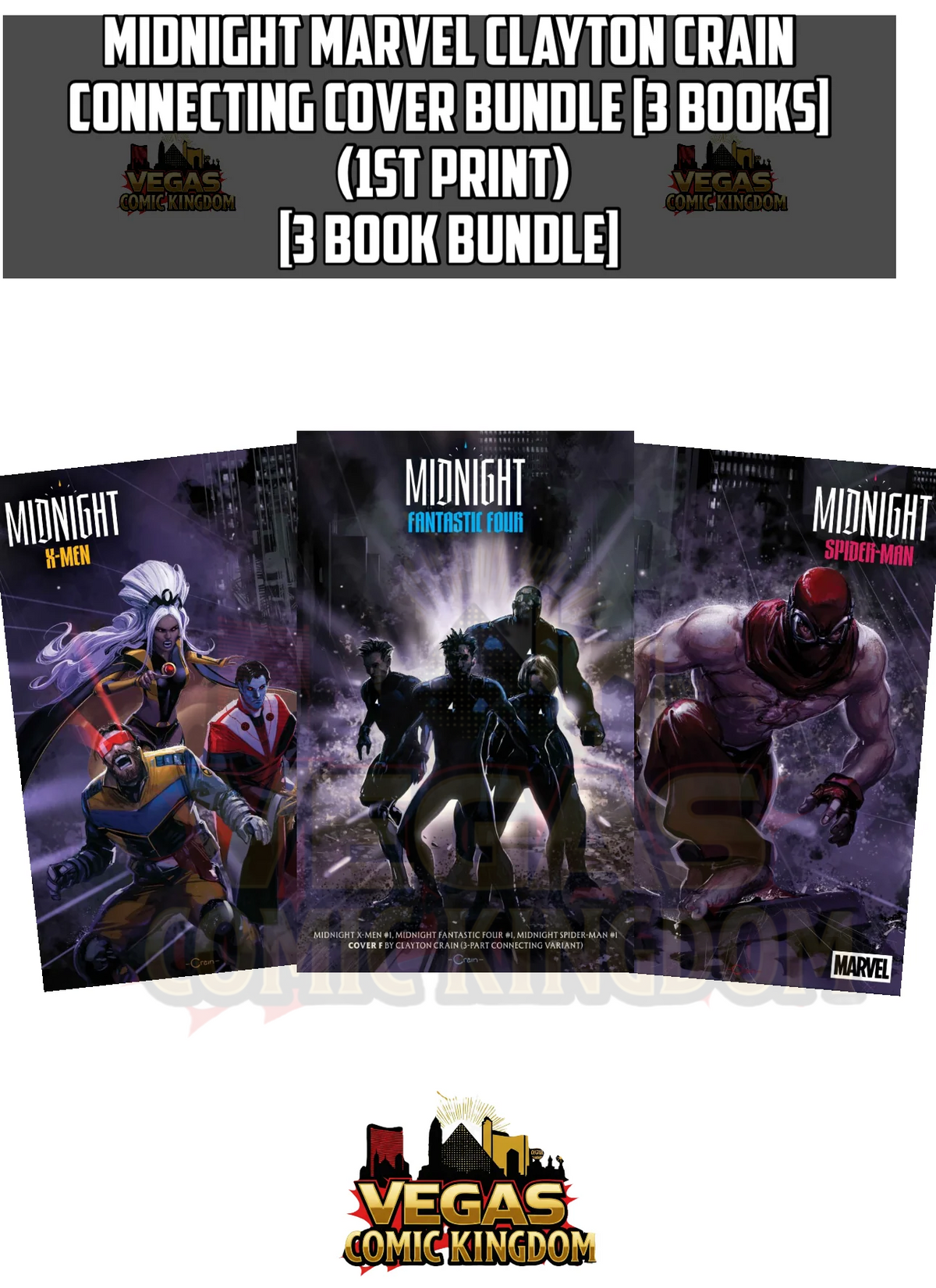 Midnight Marvel Clayton Crain Connecting Cover Bundle [3 Books]