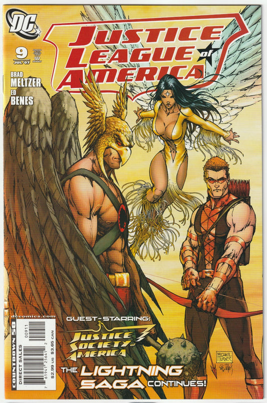 Unlock the power of a modern DC classic with Justice League of America (2006) #9, a collector’s standout brimming with investment upside! Released in May 2007, this gripping issue from Brad Meltzer’s acclaimed JLA run dives deeper into the new Justice League’s trials, as Superman, Batman, and Wonder Woman lead their team against escalating dangers. With Ed Benes’ explosive artwork and Meltzer’s intricate storytelling, JLA #9 delivers a thrilling blend of action and character drama, reinforcing its status as