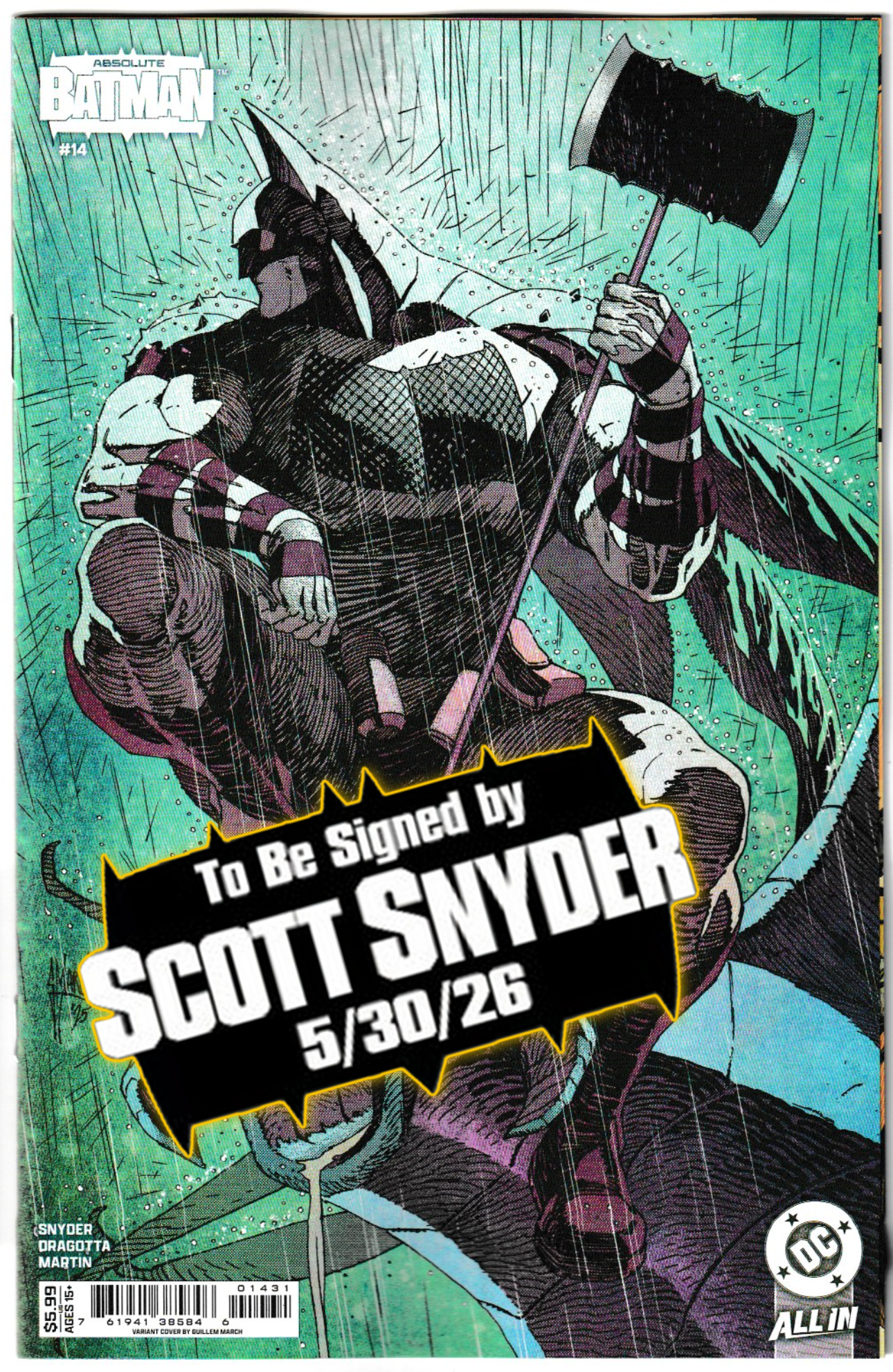 ABSOLUTE BATMAN #14 (1st Print & More) [SIGNED BY SCOTT SNYDER & NICK DRAGOTTA]