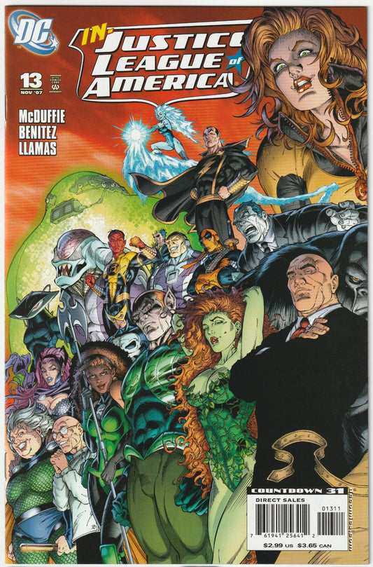 Dive into the heart of DC’s modern epic with Justice League of America (2006) #13, a collector’s standout brimming with investment promise! Released in September 2007, this gripping issue from Dwayne McDuffie’s stellar JLA run pits Superman, Batman, and Wonder Woman against the escalating threat of the Injustice League, delivering a showdown that crackles with tension and heroics. With Ed Benes’ explosive artwork and McDuffie’s masterful storytelling, JLA #13 deepens the 2006 relaunch’s legacy, making it a 