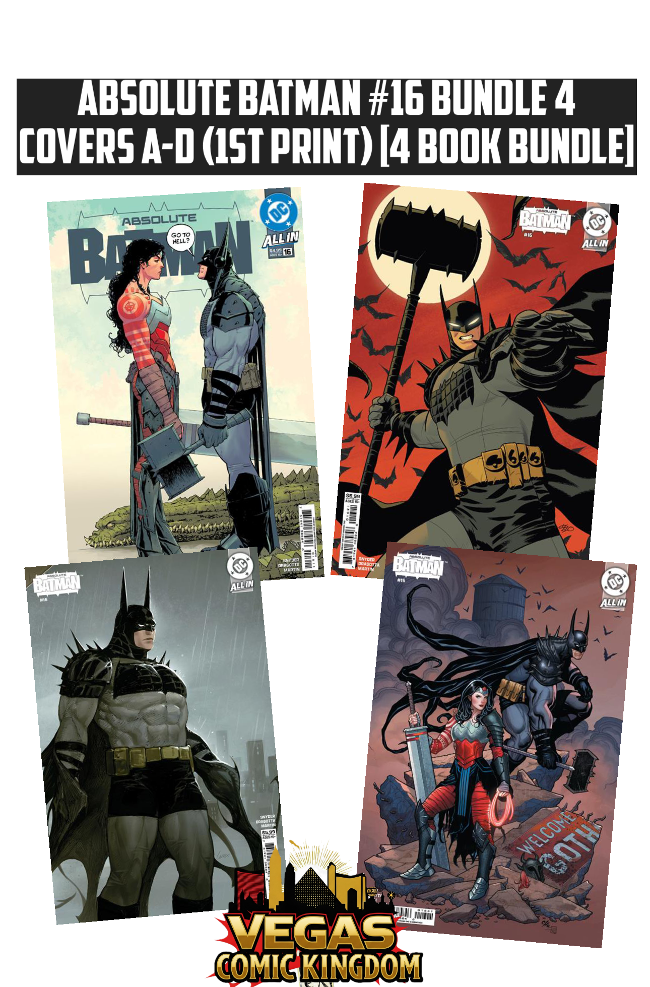 ABSOLUTE BATMAN #16 Bundle 4 Covers A-D (1st Print) [4 Book Bundle]