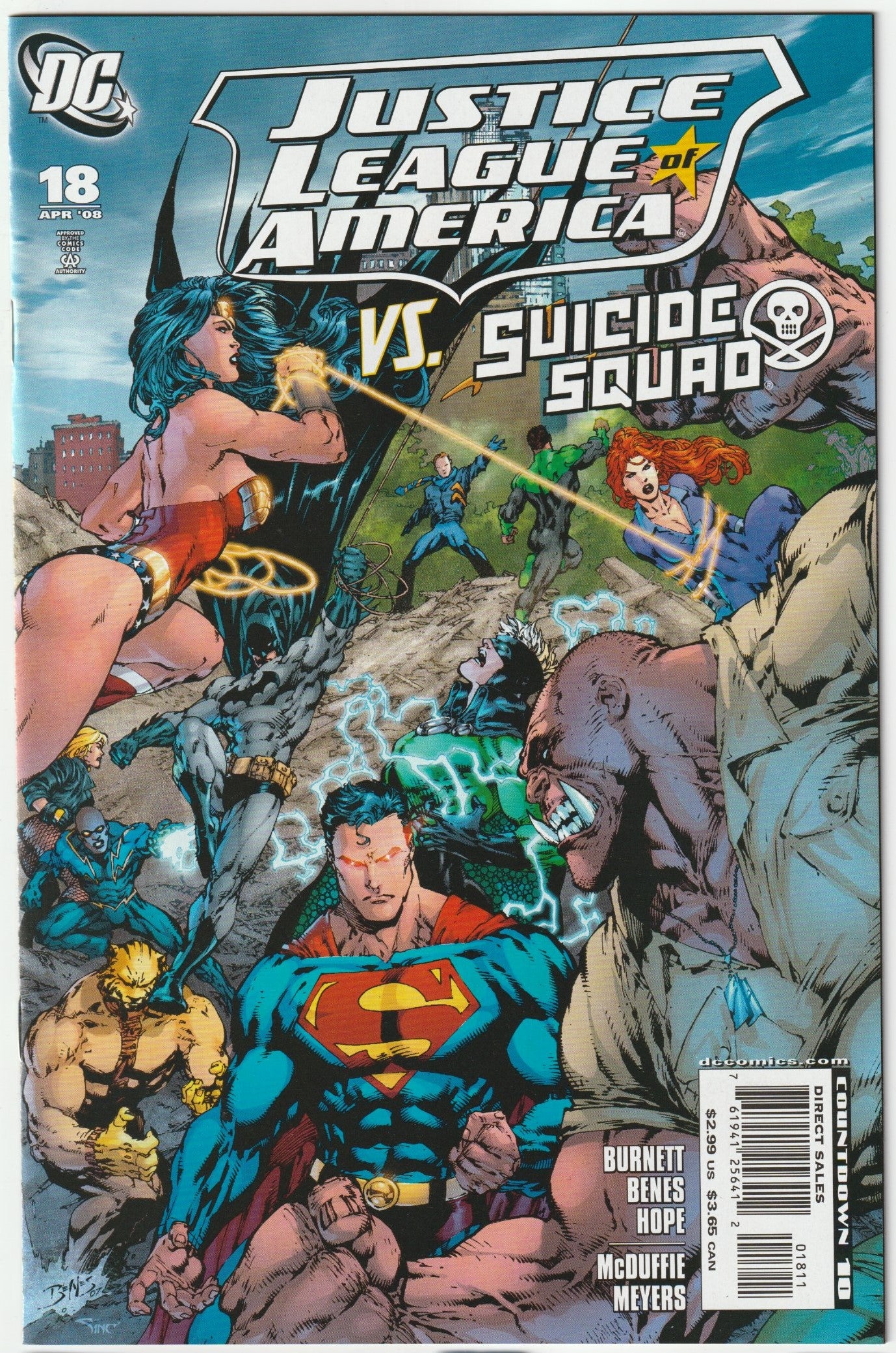 Dive into the heart of a modern DC classic with Justice League of America (2006) #18, a collector’s gem pulsing with investment potential! Released in February 2008, this gripping issue from Dwayne McDuffie’s stellar JLA run sees Superman, Batman, and Wonder Woman guiding their League through a web of rising threats, as tensions mount and mysteries deepen. With Ed Benes’ stunning artwork and McDuffie’s sharp narrative, JLA #18 delivers a compelling chapter in the 2006 relaunch, captivating fans and investor
