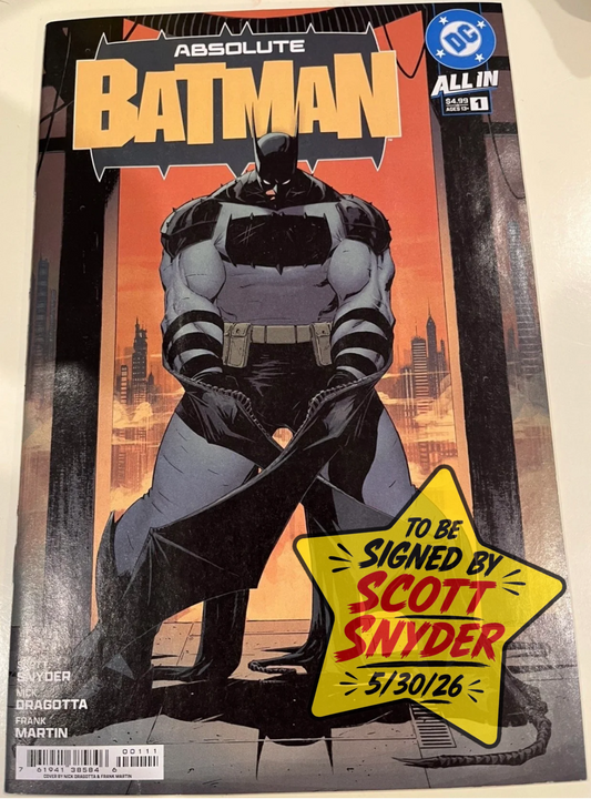 ABSOLUTE BATMAN #1 (1st Print) CVR A NICK DRAGOTTA (1st Print & More) [SIGNED BY SCOTT SNYDER]