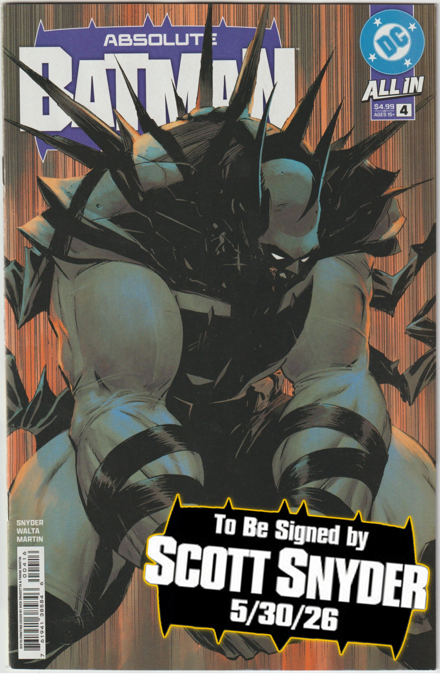ABSOLUTE BATMAN #4 (1st Print & More) [SIGNED BY SCOTT SNYDER]
