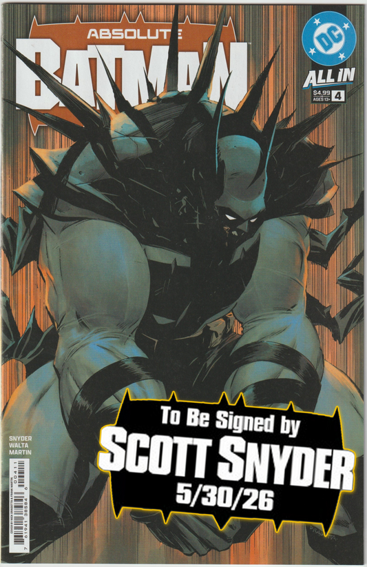 ABSOLUTE BATMAN #4 (1st Print & More) [SIGNED BY SCOTT SNYDER]