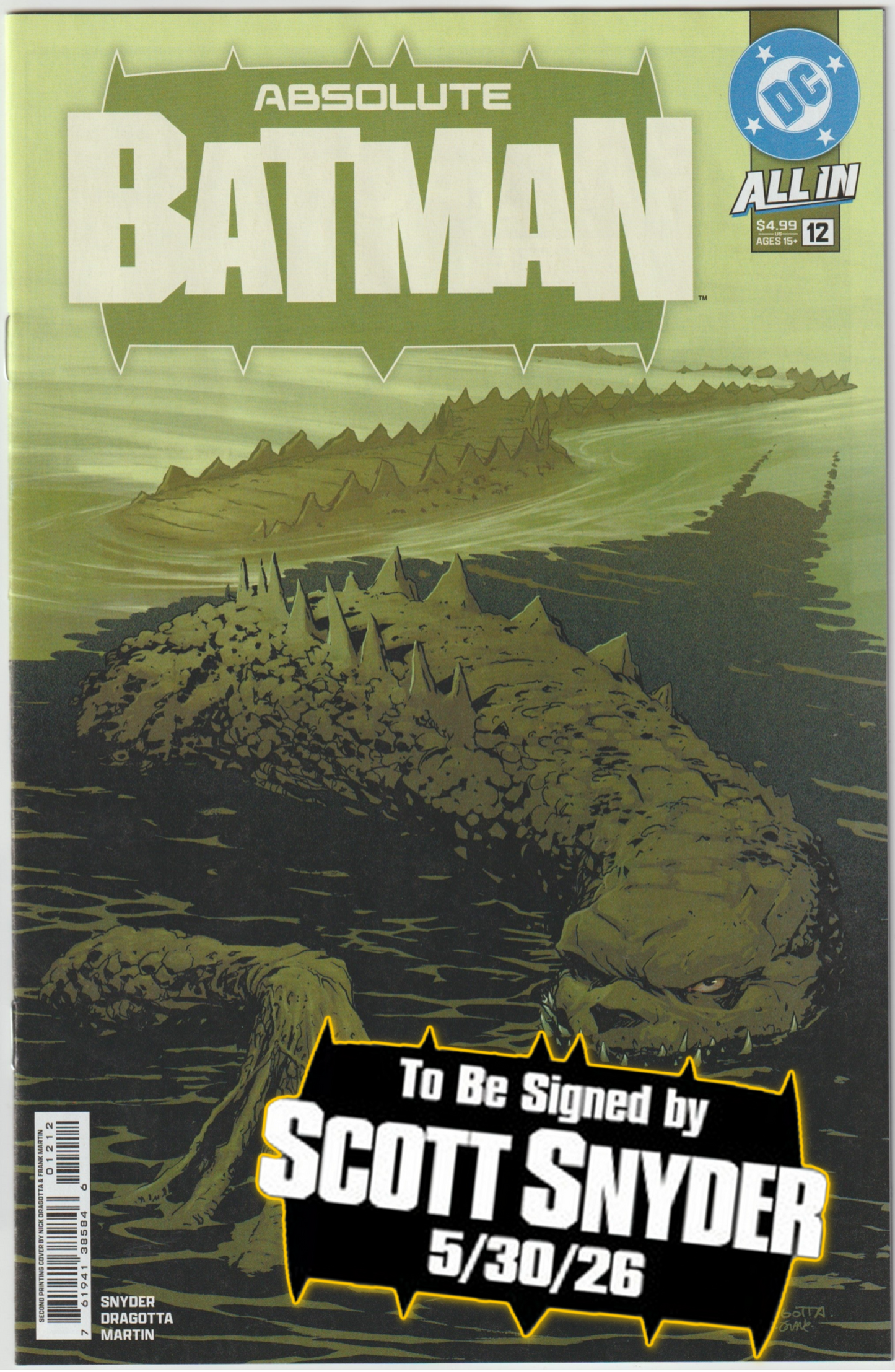 ABSOLUTE BATMAN #12 (1st Print & More) [SIGNED BY SCOTT SNYDER & NICK DRAGOTTA]