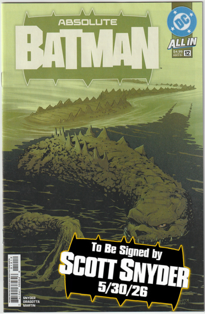 ABSOLUTE BATMAN #12 (1st Print & More) [SIGNED BY SCOTT SNYDER & NICK DRAGOTTA]
