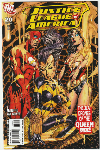 Step into the heat of a modern DC classic with Justice League of America (2006) #20, a collector’s treasure pulsing with investment potential! Released in April 2008, this thrilling issue from Dwayne McDuffie’s stellar JLA run sees Superman, Batman, and Wonder Woman rallying their League against a rising tide of danger, as alliances strain and enemies close in. With Ed Benes’ explosive artwork and McDuffie’s sharp narrative, JLA #20 delivers a high-stakes chapter in the 2006 relaunch that captivates fans an