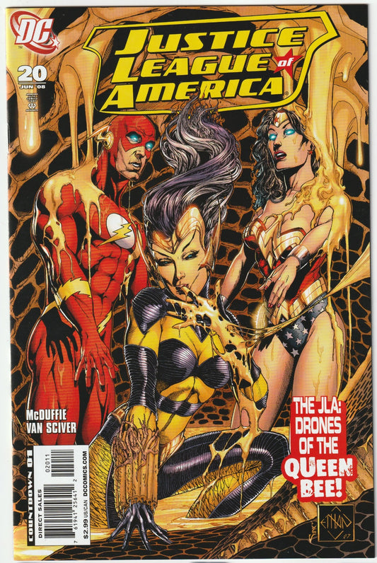 Step into the heat of a modern DC classic with Justice League of America (2006) #20, a collector’s treasure pulsing with investment potential! Released in April 2008, this thrilling issue from Dwayne McDuffie’s stellar JLA run sees Superman, Batman, and Wonder Woman rallying their League against a rising tide of danger, as alliances strain and enemies close in. With Ed Benes’ explosive artwork and McDuffie’s sharp narrative, JLA #20 delivers a high-stakes chapter in the 2006 relaunch that captivates fans an