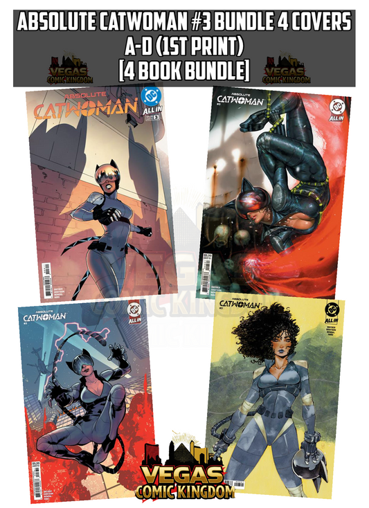 ABSOLUTE CATWOMAN #3 Bundle 4 Covers A-D (1st Print) [4 Book Bundle]