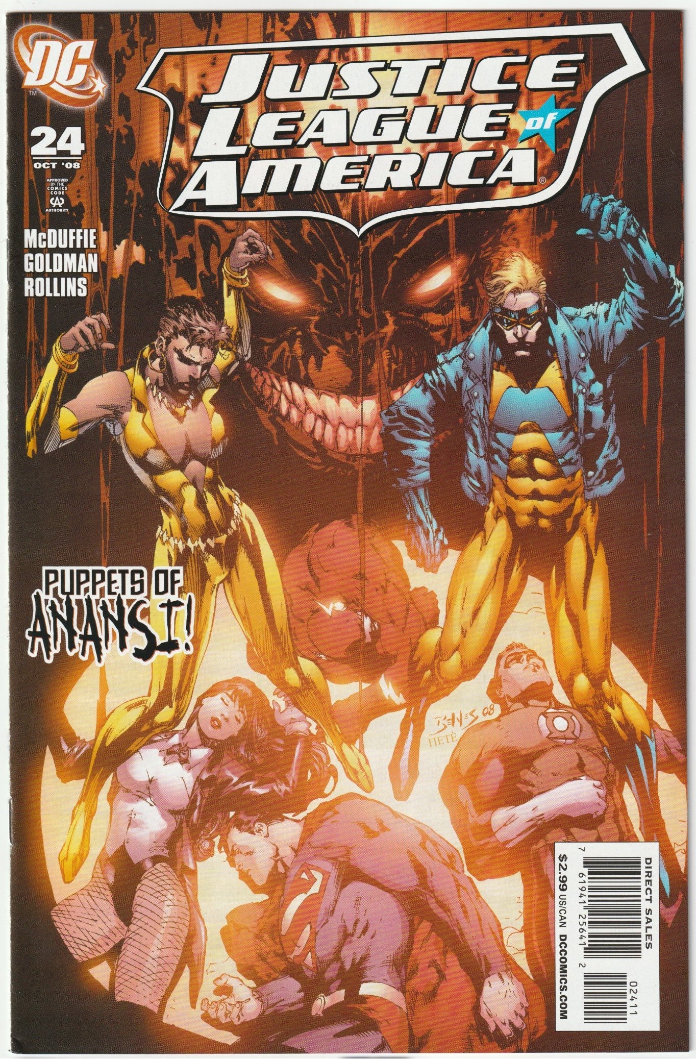 Face the fallout in Justice League of America (2006) #24, a collector’s standout brimming with investment allure! Released in August 2008, this intense issue concludes “The Second Coming,” with the League battling Amazo as Red Tornado’s fate hangs in the balance. McDuffie’s pacing and Benes’ explosive art make JLA #24 a fan favorite.