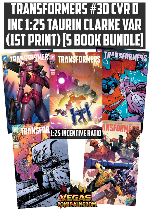 TRANSFORMERS #30 CVR D INC 1:25 TAURIN CLARKE VAR (1st Print) [5 Book Bundle]