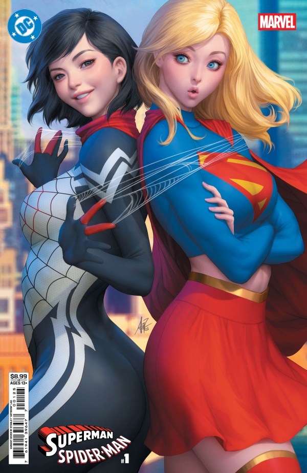 DC/Marvel: Superman/Spider-Man #1 (One-Shot) Card Stock Cover M Stanley Artgerm Lau Suprgirl & Silk