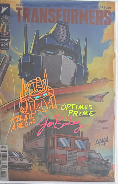 Transformers #25 Cover I David Nakayama Foil Variant – Image Comics 2025  [SIGNED BY JON BAILEY, VOICE OF OPTIMUS PRIME]