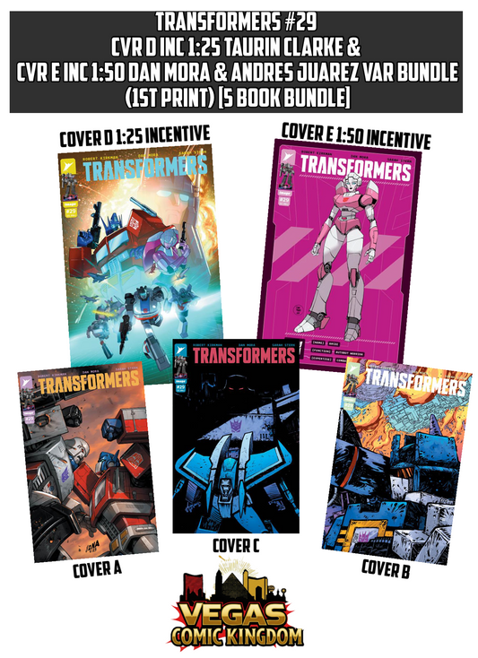 TRANSFORMERS #29 CVR E INC 1:50 DAN MORA & ANDRES JUAREZ VAR Bundle (1st Print) [5 Book Bundle]