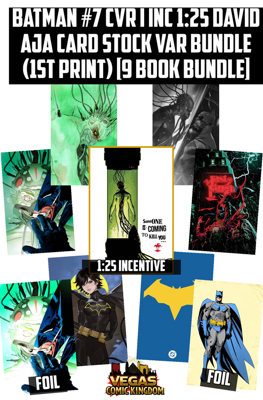BATMAN #7 CVR I INC 1:25 DAVID AJA CARD STOCK VAR Bundle (1st Print) [9 Book Bundle]