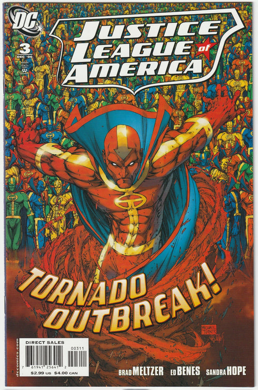 Dive into the heart of a modern DC classic with Justice League of America (2006) #3, a standout issue that’s capturing the attention of collectors and investors alike! Released in October 2006, this thrilling chapter in Brad Meltzer’s acclaimed JLA run deepens the mystery of the League’s reformation, spotlighting Superman, Batman, and Wonder Woman as they confront new threats and finalize their iconic roster. With Ed Benes’ dynamic artwork and Meltzer’s signature storytelling, this issue delivers high-stake