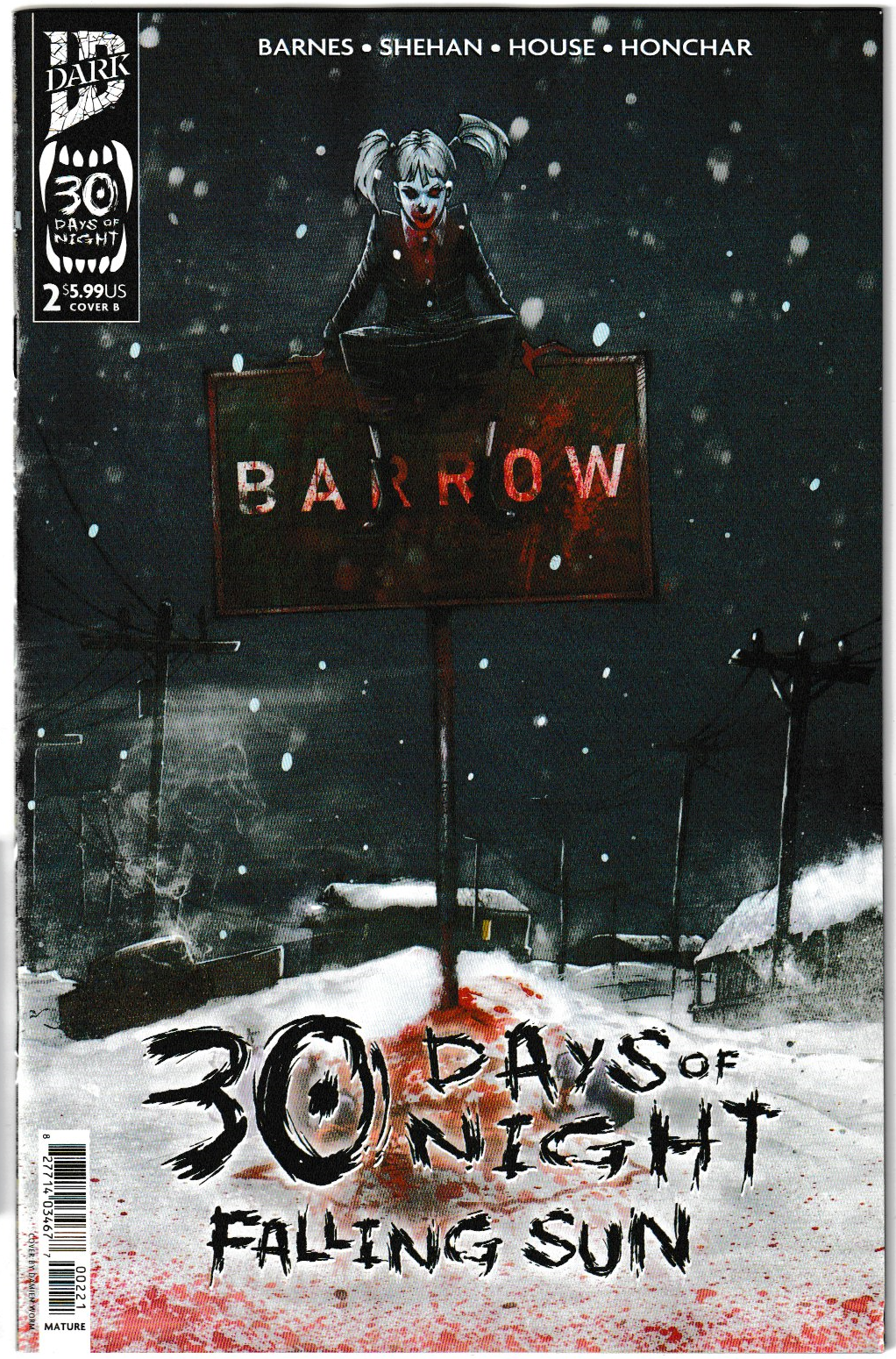 30 DAYS OF NIGHT: FALLING SUN #2 CVR B DAMIEN WORM (1st Print)