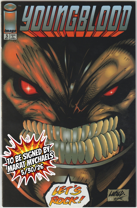 Youngblood #5 & Brigade #4 of 4 Flip-Book (1992, 1st Print) [DOUBLE SIGNED BY CO-CREATOR MARAT MYCHAELS]